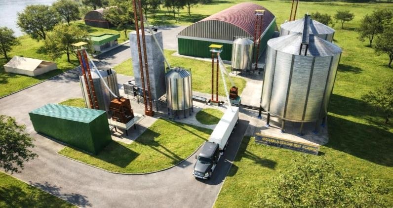 Render de complejo agroindustrial diseñado por YOZA S.A.S.